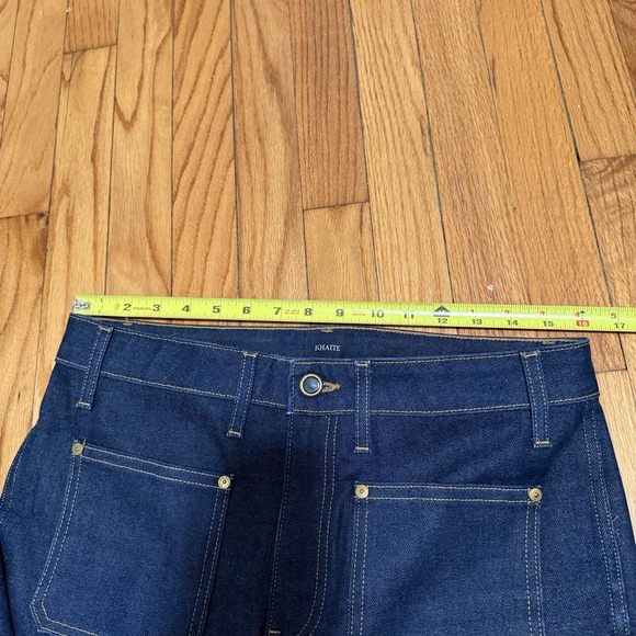 Khaite Raquel Patch Pocket Flare Jeans in Dark Navy Size 31 - Picture 11 of 11